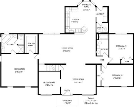 Westport Modular Home Floor Plan First Floor